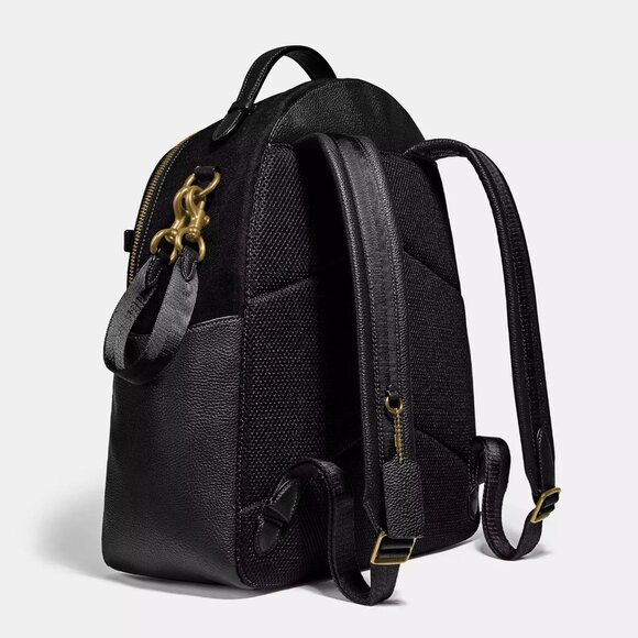 NWT Coach 99290 Nylon & Polished Pebble Leather Baby Backpack in Black *SEALED* - Picture 7 of 12